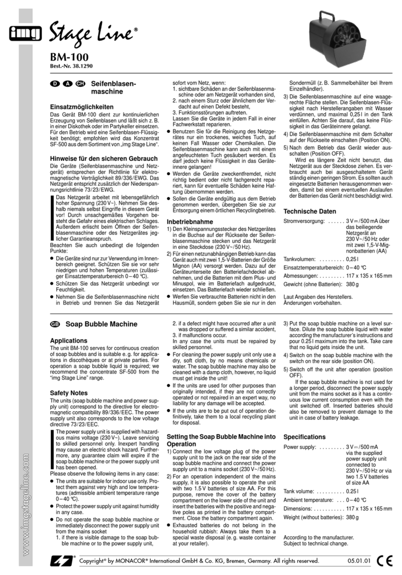 IMG STAGE LINE BM-100 User manual