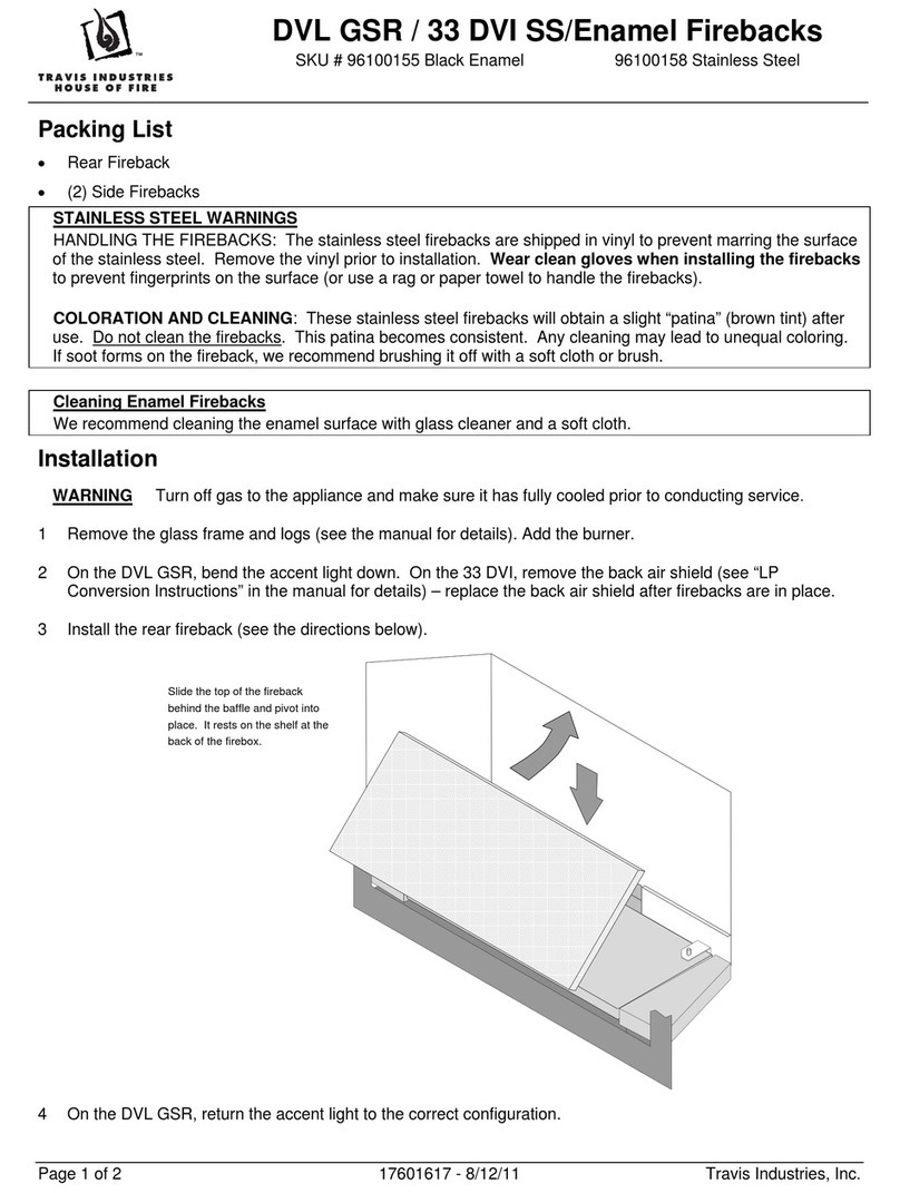 Travis Industries DVL GSR User manual Travis Industries DVL GSR User manual