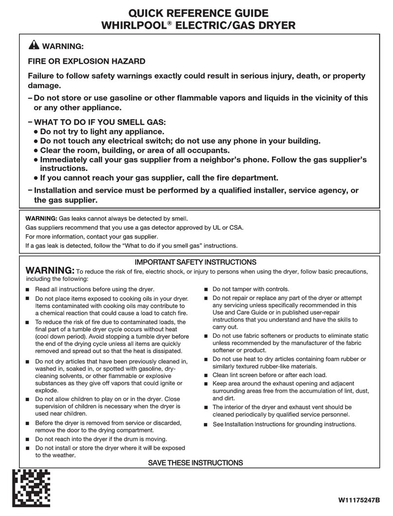 Whirlpool WED8120HC User manual
