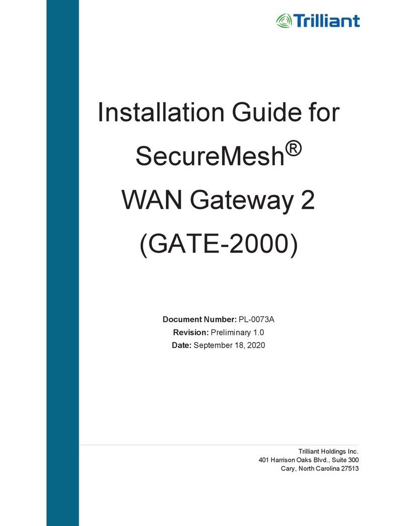 Trilliant SecureMesh Gateway-2000 installation guide
