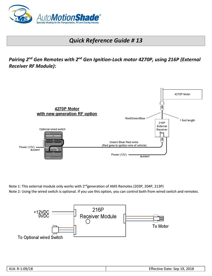 AutoMotionShade 4270P Quick reference guide
