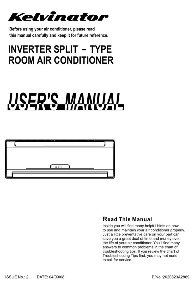 Electrolux Kelvinator KSV Series User manual