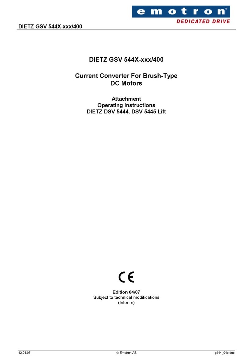 Emotron DIETZ GSV 544 400 Series operating instructions