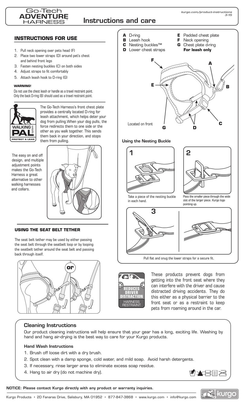 Kurgo Go-Tech Adventure Harness Instructions and care Kurgo Go-Tech Adventure Harness Instructions and care