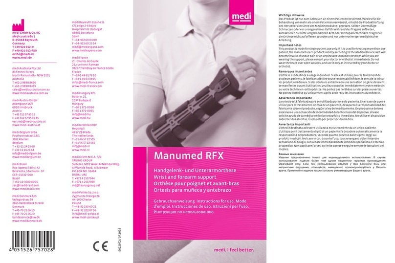 medi Manumed RFX User manual