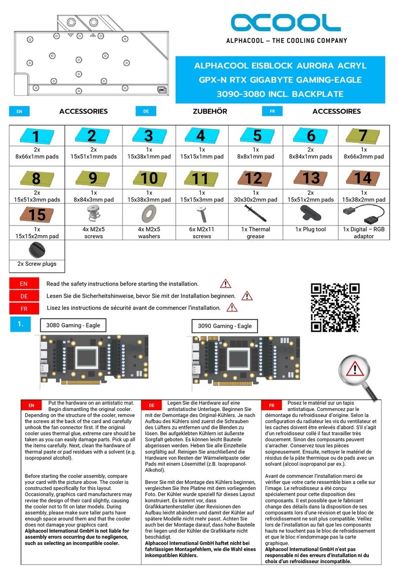 Alphacool Eisblock Aurora Acryl GPX-N RTX 3090-3080 User manual Alphacool Eisblock Aurora Acryl GPX-N RTX 3090-3080 User manual