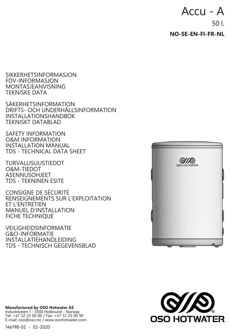 OSO HOTWATER ACCU-A50 installation manual
