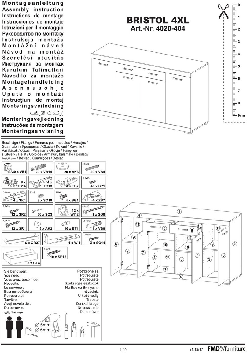 FMD Furniture BRISTOL 4XL 4020-404 Assembly instruction