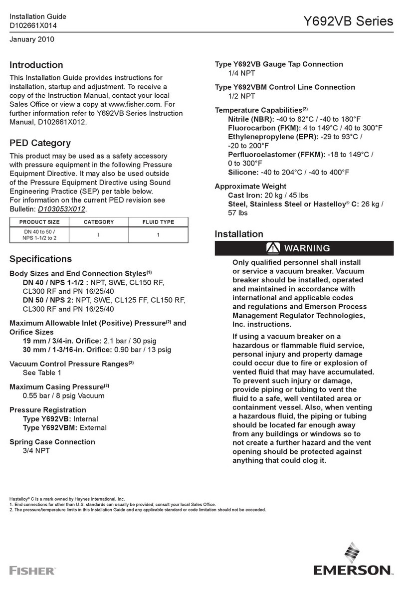 Emerson Fisher Y692VB Series User manual