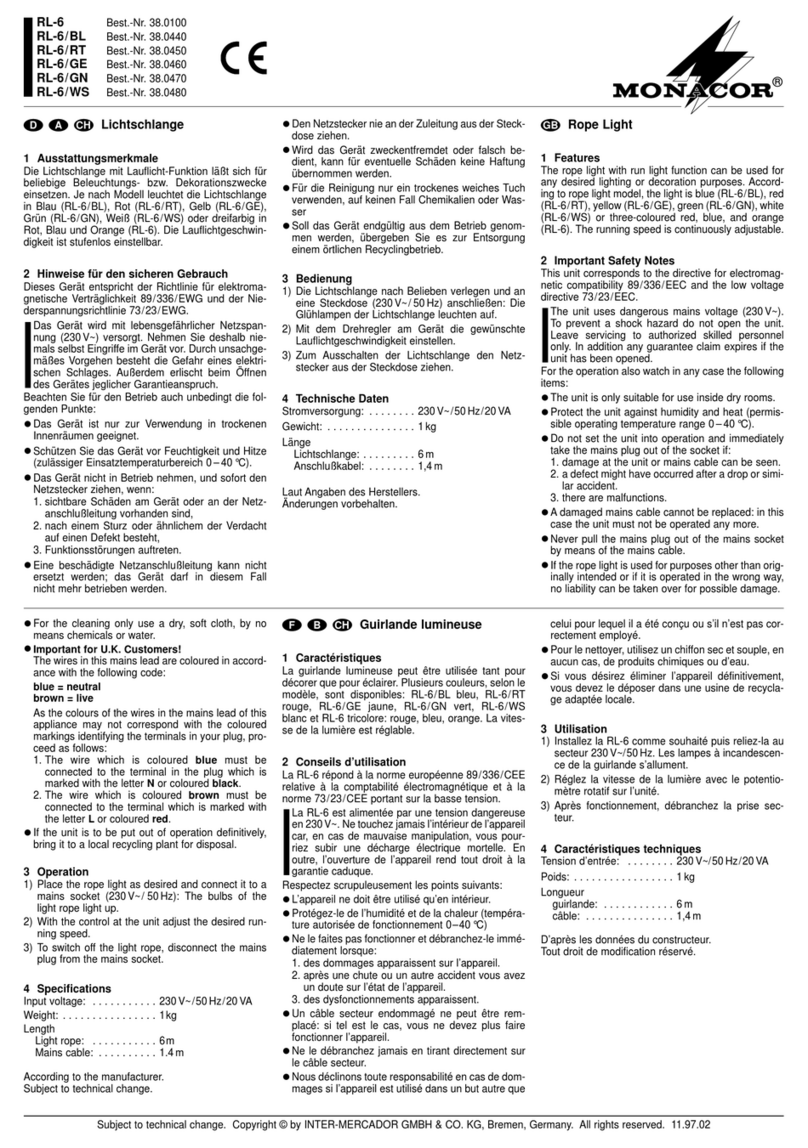 Monacor RL-6 quick guide