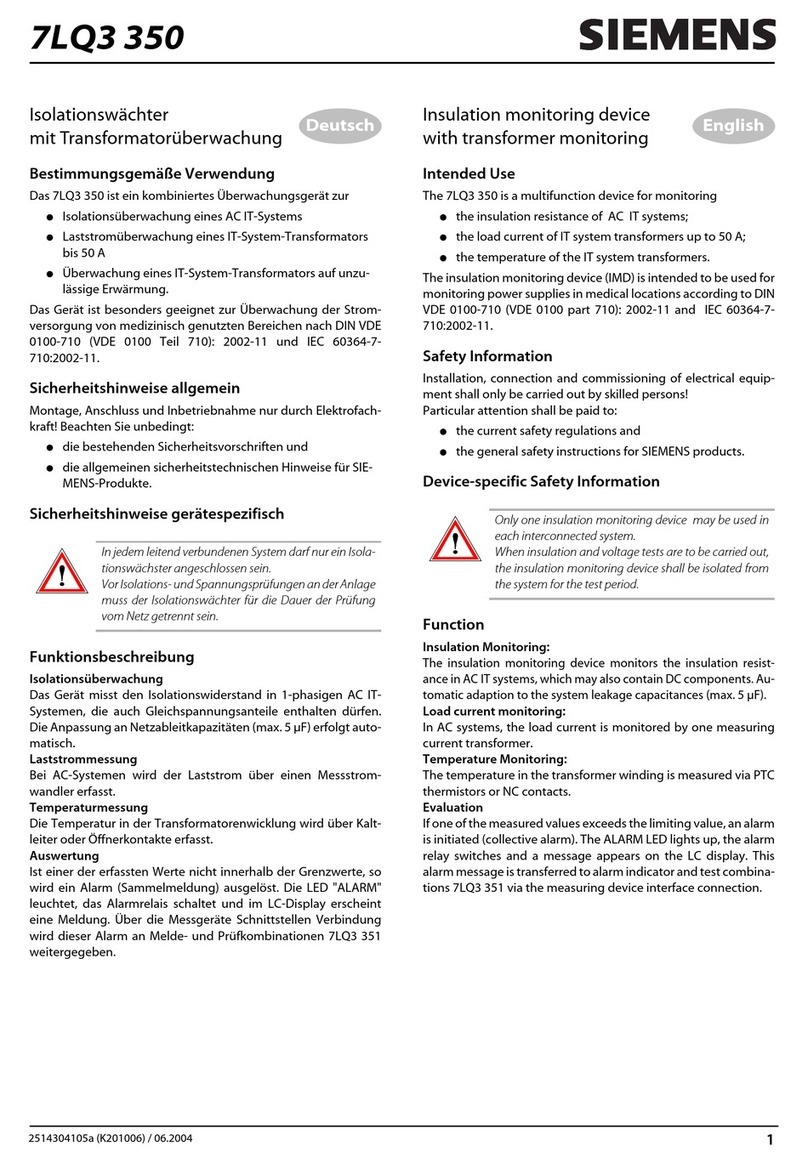 Siemens 7LQ3 350 User manual