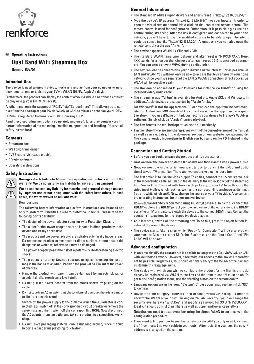 Renkforce 808751 User manual