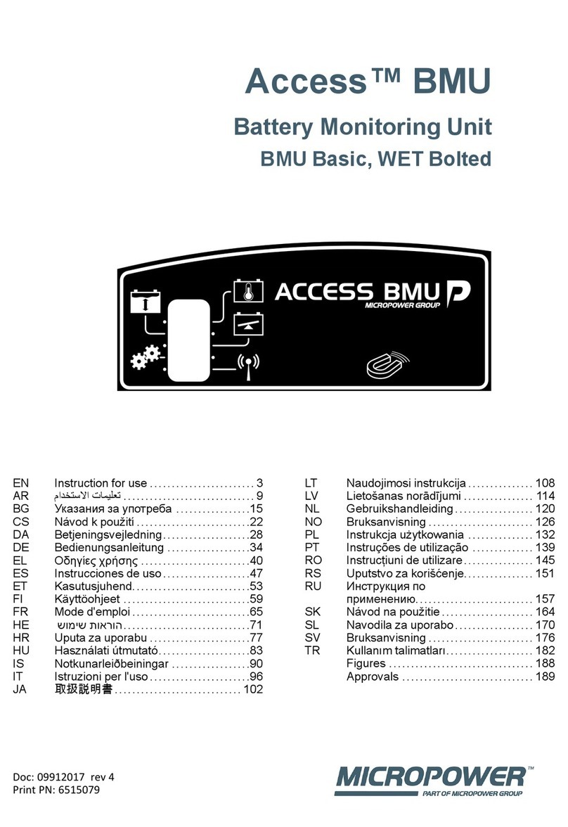 MICRO-POWER Access BMU User manual