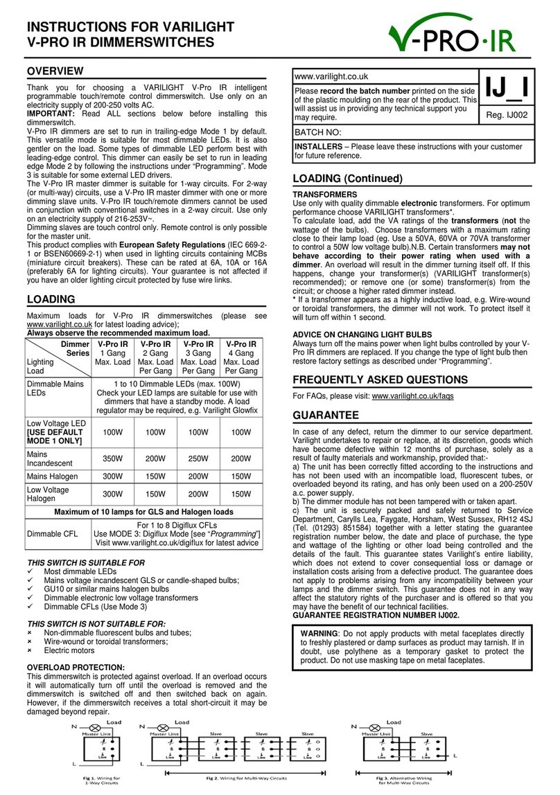 Varilight V-Pro IR instructions