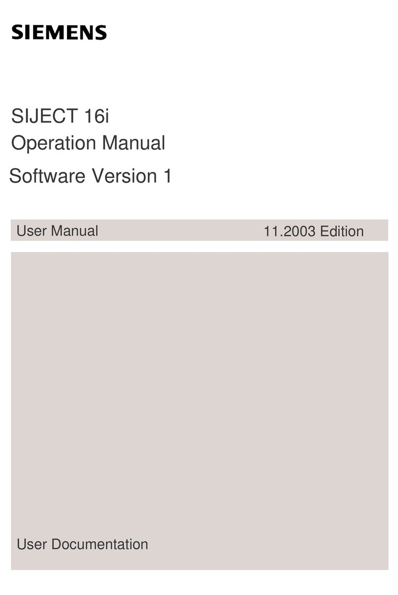 Siemens SIJECT 16i Operation manual