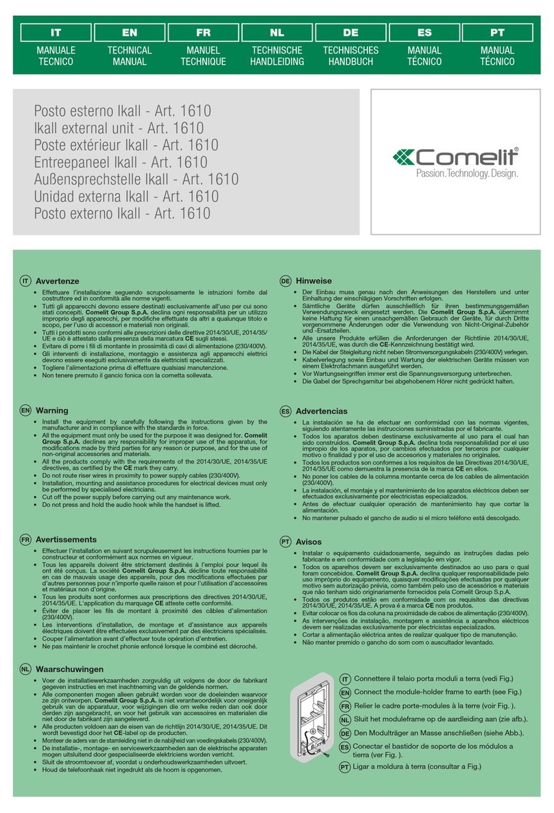Comelit Ikall User manual