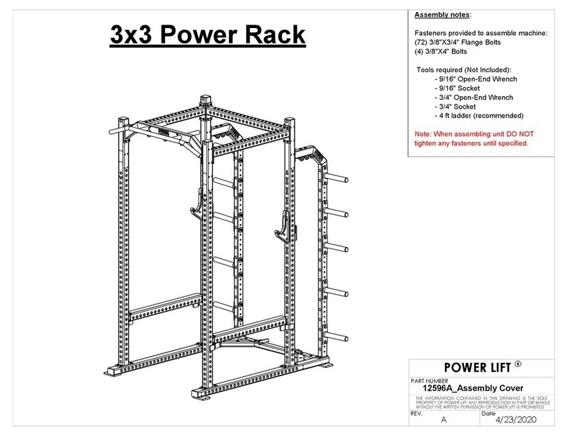 Power Lift Power Rack 12596A Assembly instructions Power Lift Power Rack 12596A Assembly instructions
