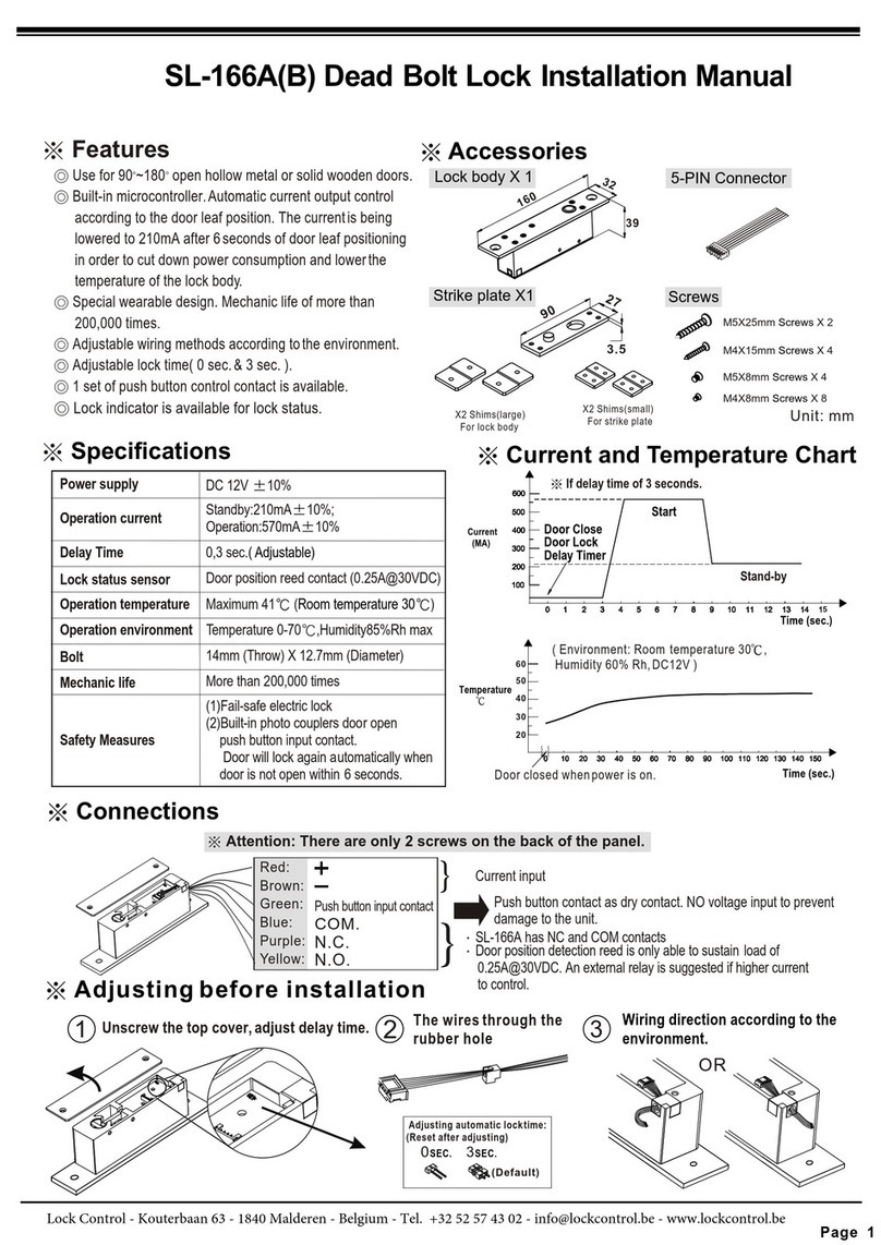 Lock Control SL-166A installation manual