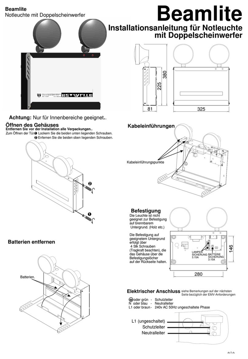 Cooper Menvier Beamlite installation instructions Cooper Menvier Beamlite installation instructions