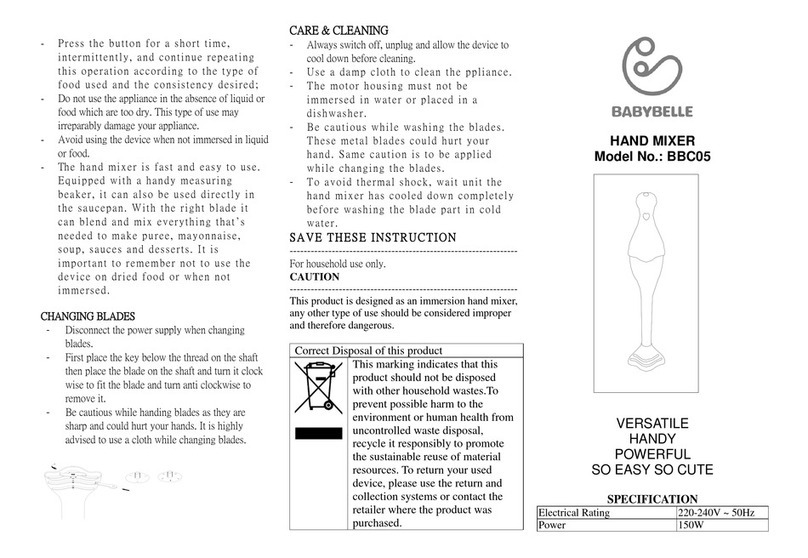 BABYBELLE BBC05 User manual