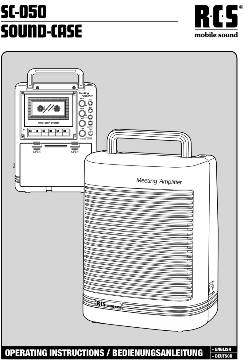RCS SOUND-CASE SC-050 operating instructions