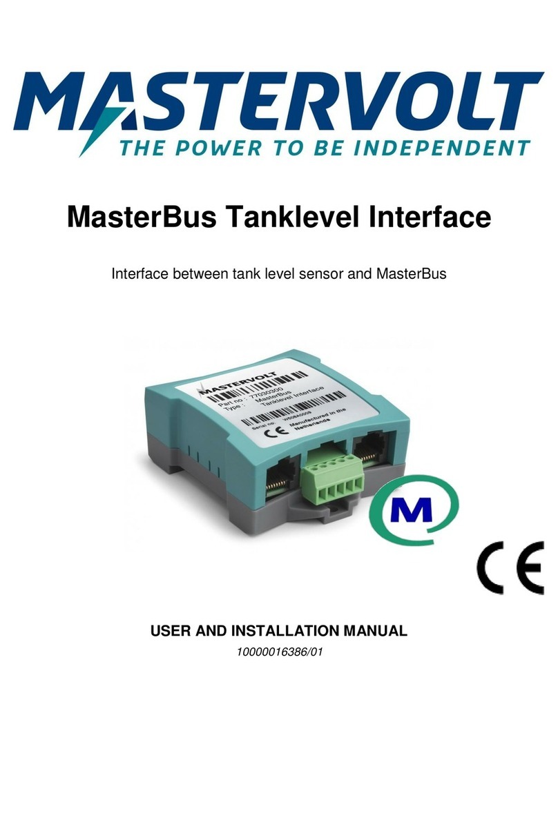 Mastervolt MasterBus Tanklevel Interface User and installation manual