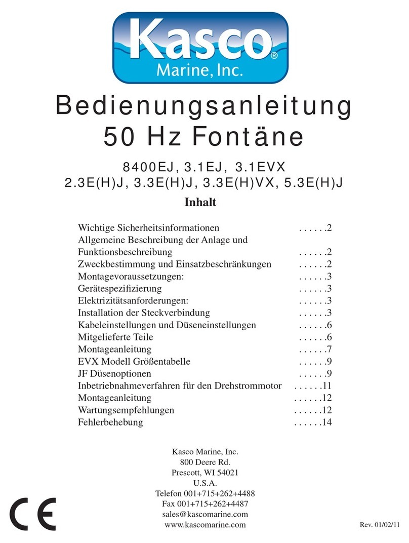 Kasco marine 8400EJ owner's manual