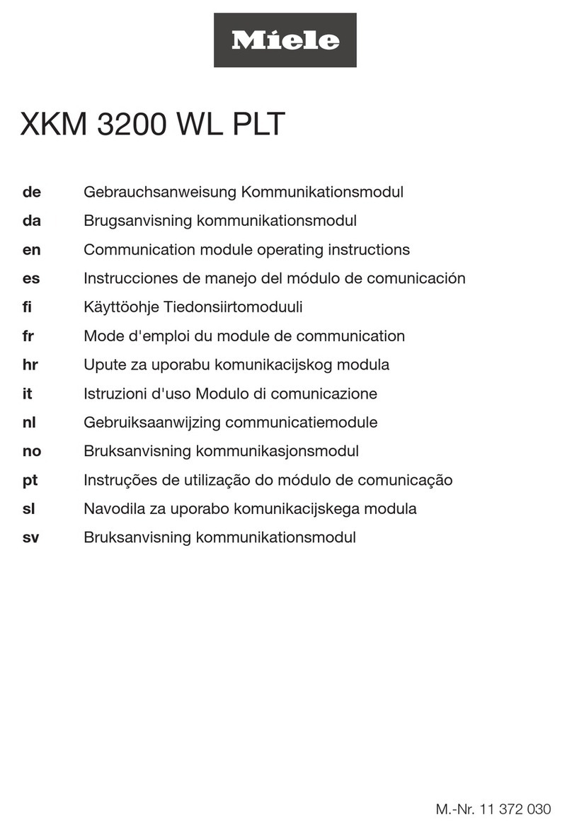 Miele XKM 3200 WL PLT User manual