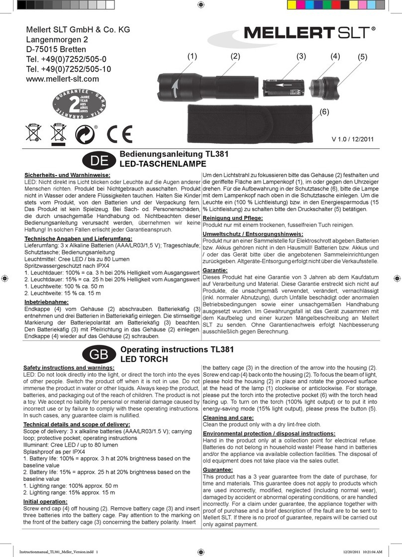 Mellert SLT TL381 User manual