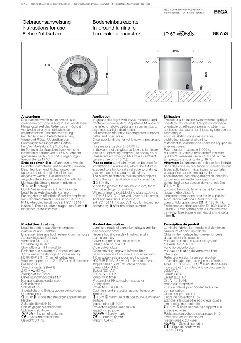 BEGA 88 753 Instructions for use