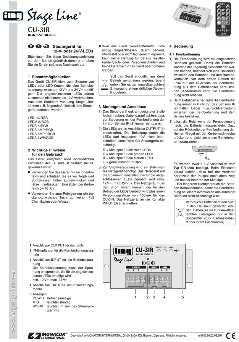 IMG STAGE LINE CU-3IR User manual