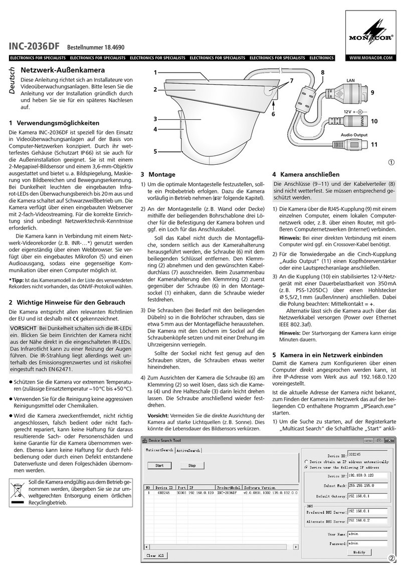 Monacor INC-2036DF quick guide