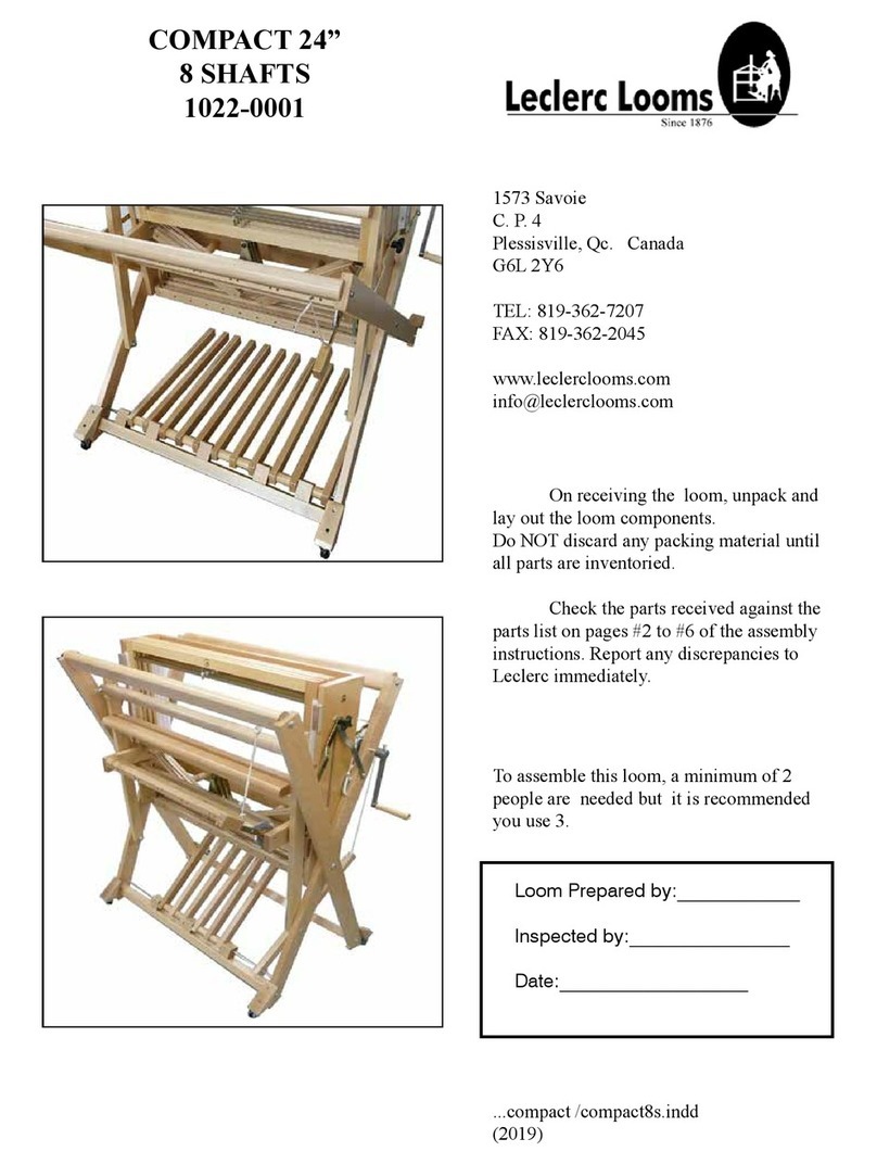 Leclerc Looms COMPACT 8 SHAFTS User manual