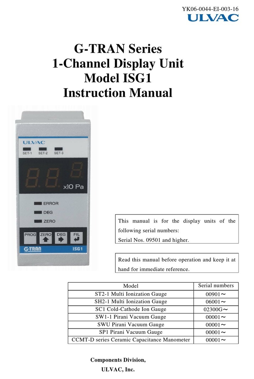 Ulvac G-Tran Series User manual