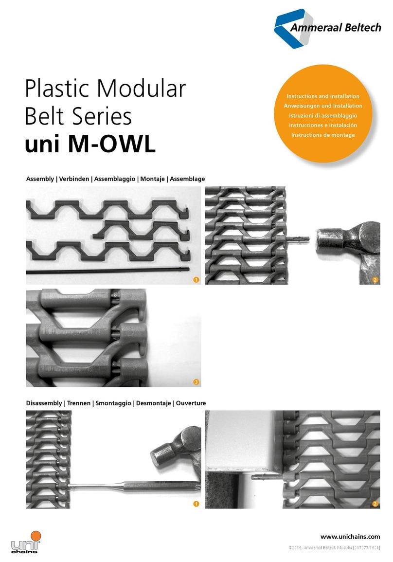 Ammeraal Beltech uni chains uni M-OWL Series Guide
