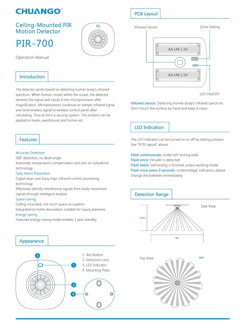 Chuango PIR-700 Operation manual
