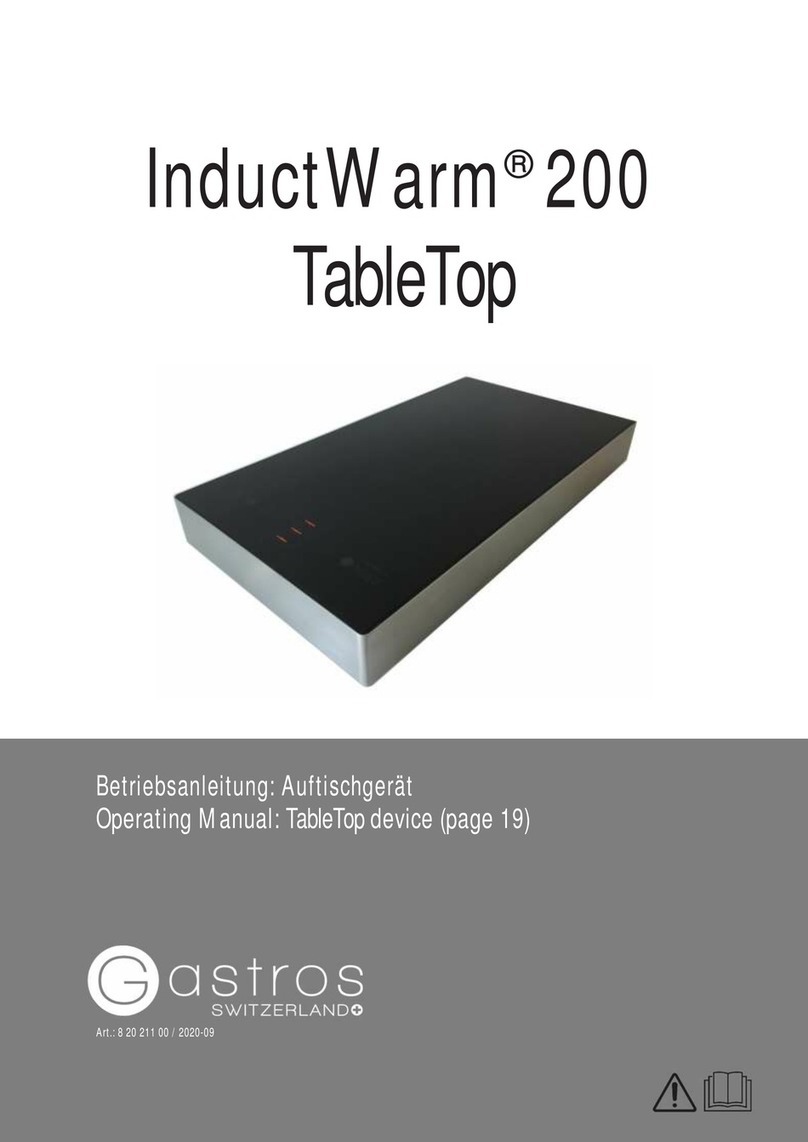 Gastros Switzerland InductWarm 200 TableTop operating manual