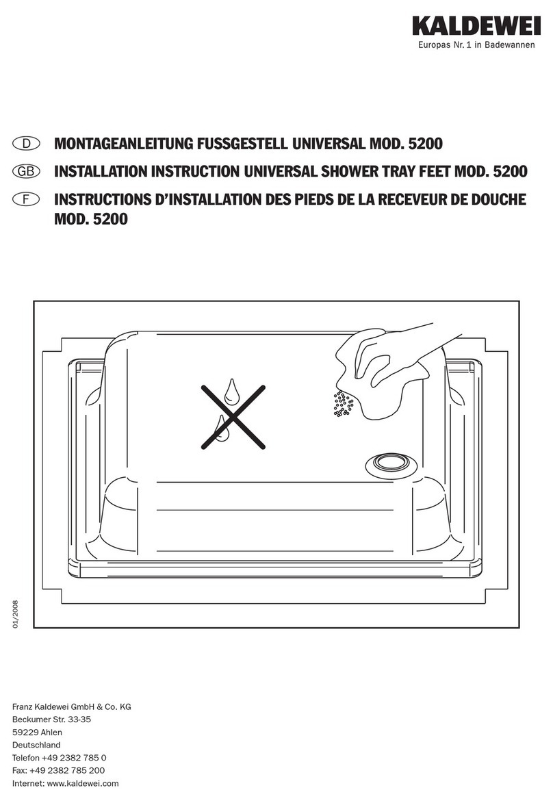 Kaldewei 5200 Installation instruction