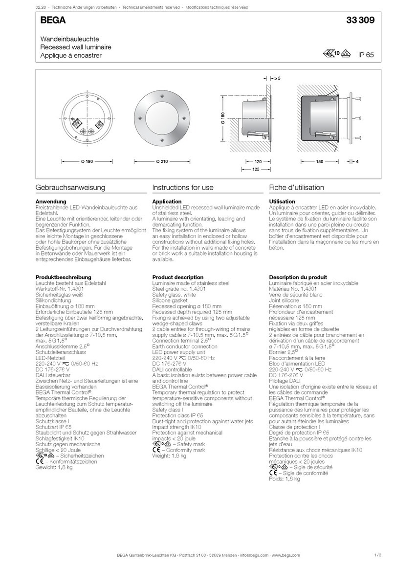 BEGA 33 309 Instructions for use BEGA 33 309 Instructions for use