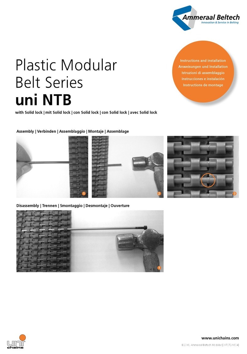Ammeraal Beltech uni chains uni NTB Series Instructions and installation