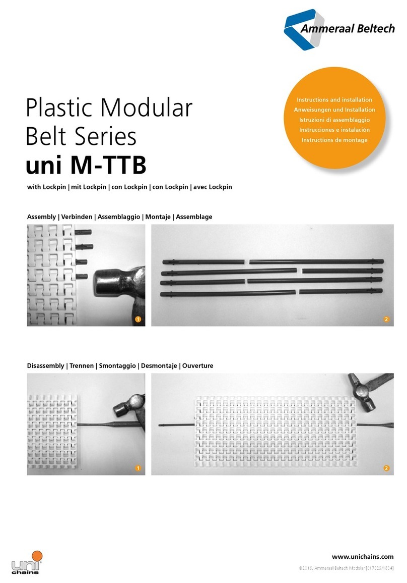 Ammeraal Beltech uni chains uni M-TTB Series Guide