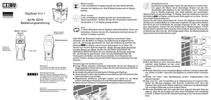 HEDÜ DigiScan 3 in 1 User manual