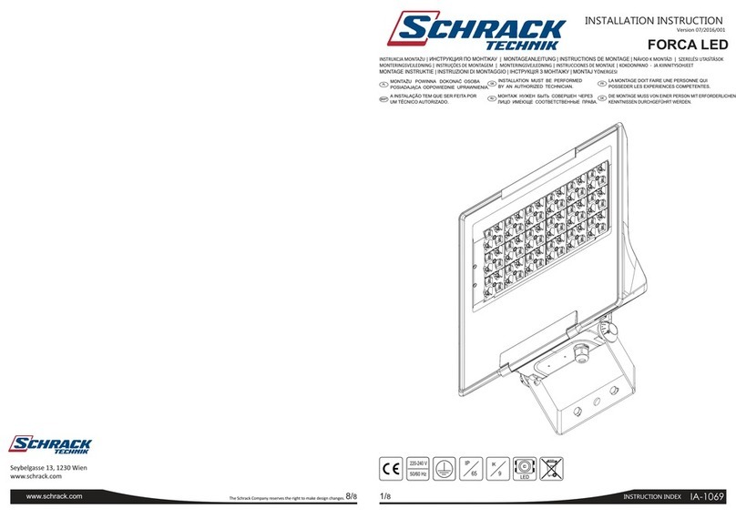 Schrack Technik FORCA LED Installation instruction