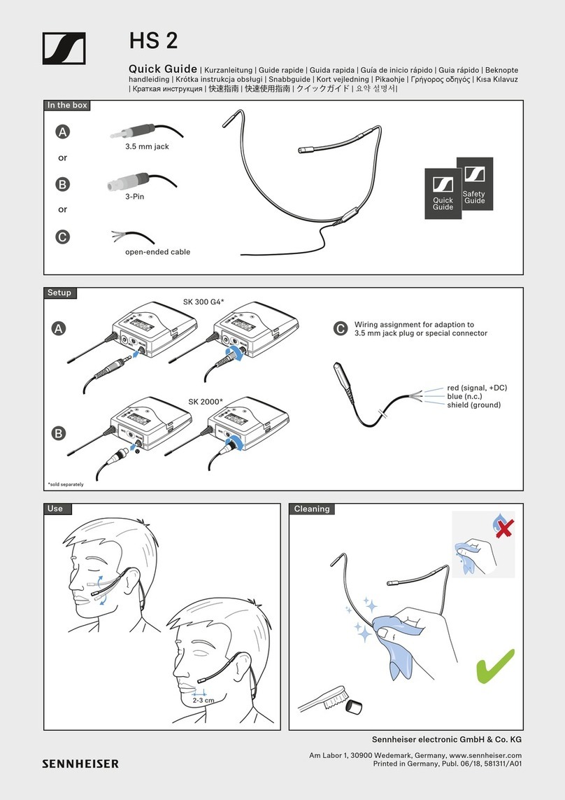 Sennheiser HS 2 User manual