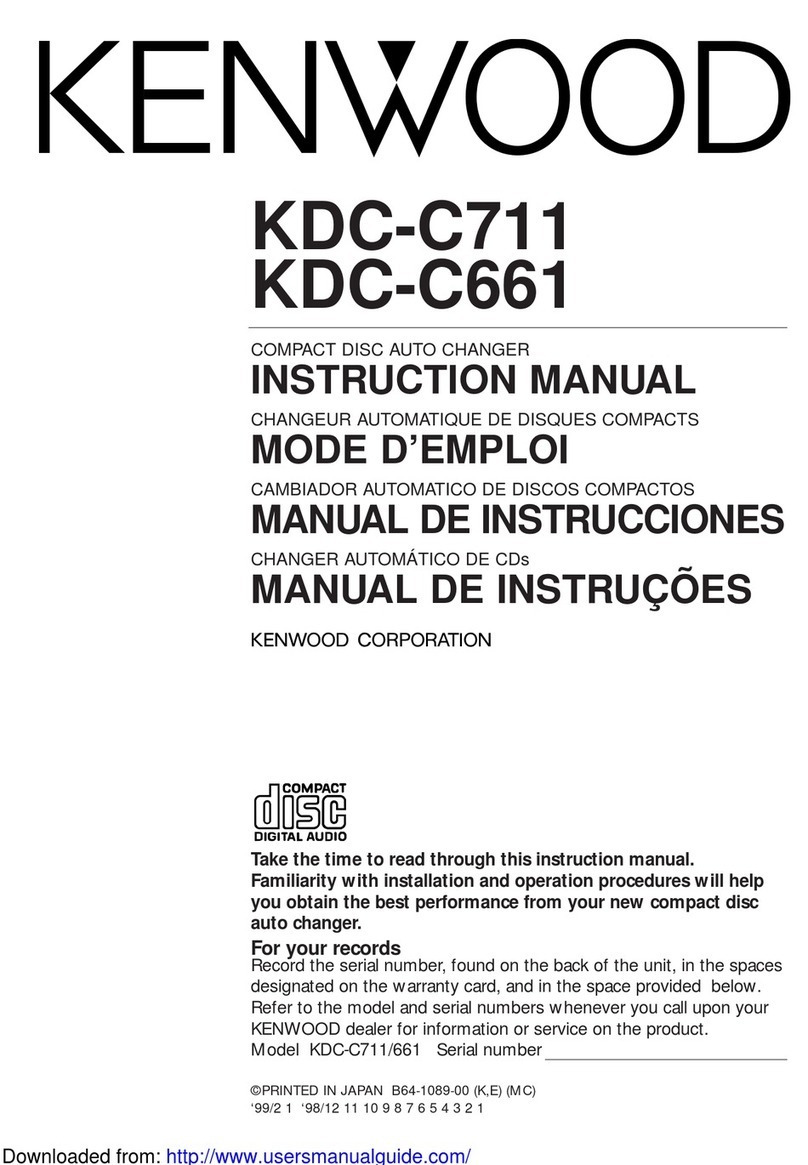Kenwood KDC-C711 User manual Kenwood KDC-C711 User manual