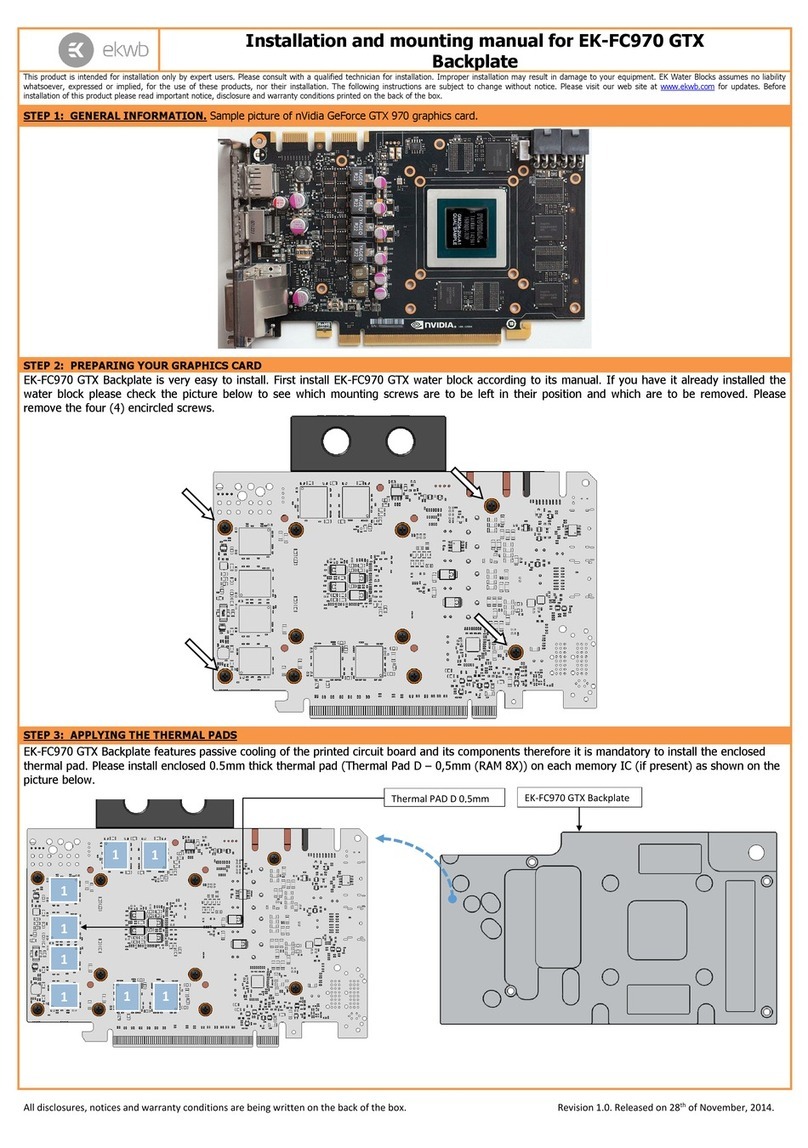 ekwb EK-FC970 GTX Manual