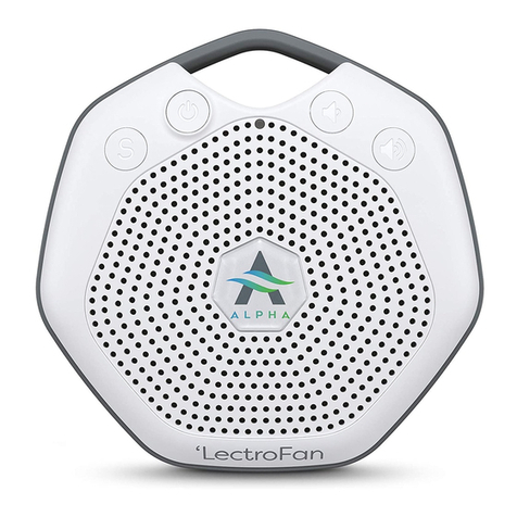 ASTi Sound of Sleep LectroFan Alpha User manual