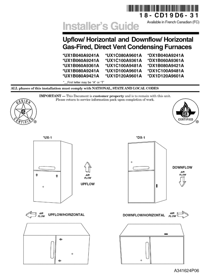Trane UX1B040A9241A Assembly instructions