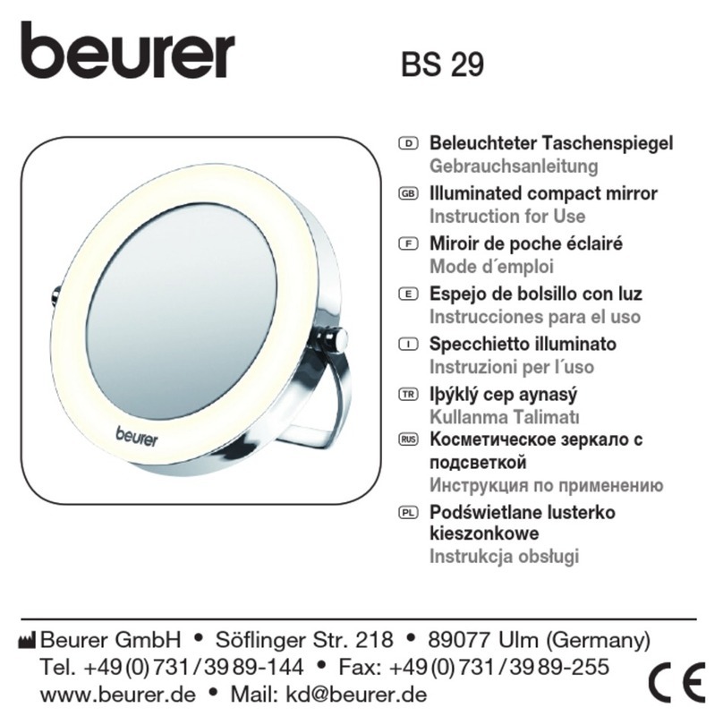 Beurer BS 29 Instructions for use
