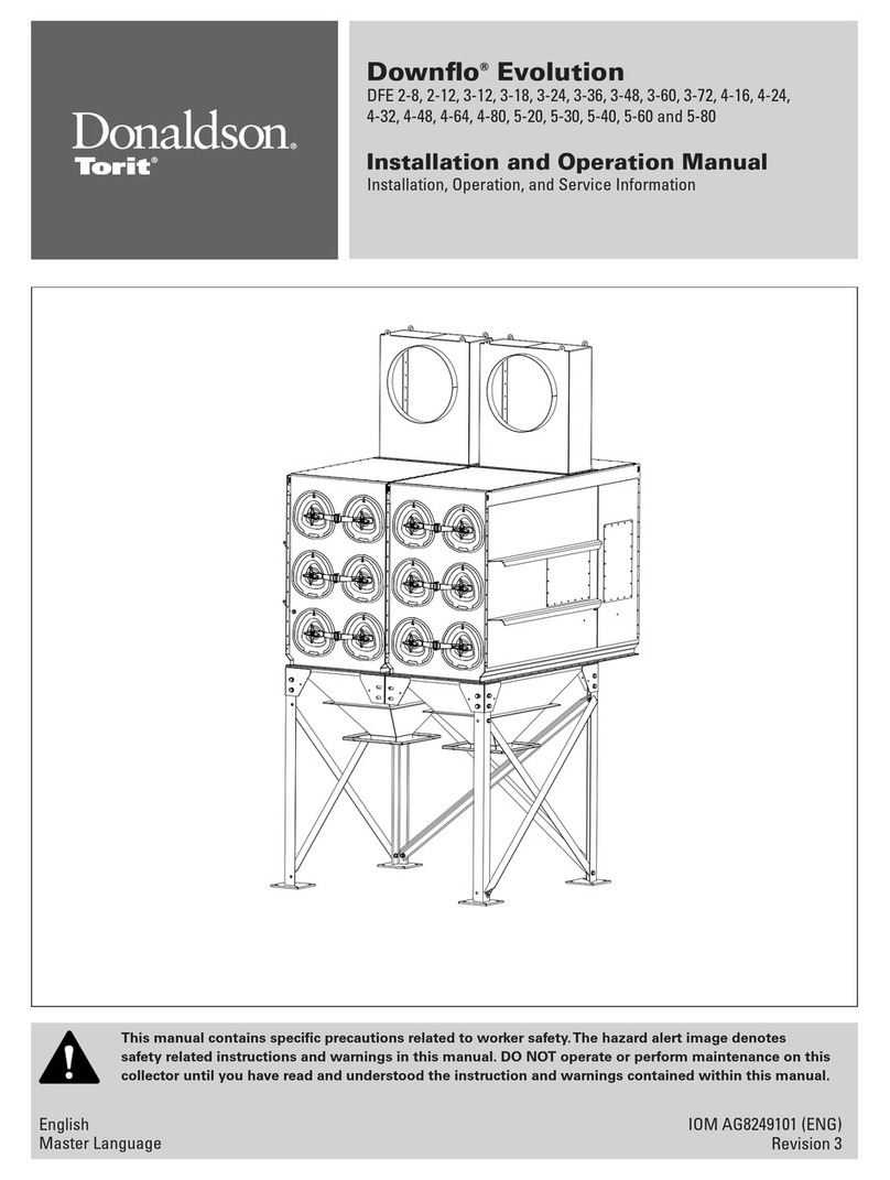 Donaldson Torit Downflo Evolution DFE 2-8 Installation and operation manual